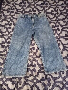 👠R JEANS Ultra Wide Leg Cropped Jeans👠